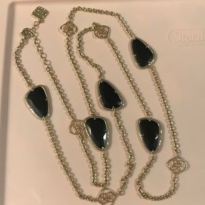 Kendra Scott Gold and Black station necklace
